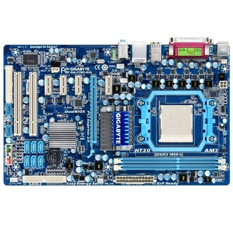 技嘉770t全固态电容支持ddr3内存二手am3双 四核主板开核豪华主板