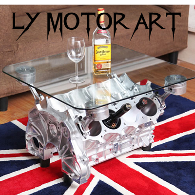 简约个性汽车创意发动机茶几酒架v8 v12 奔驰宝马私人定制酒柜