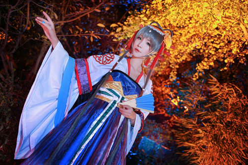 古装/cos服 洛天依 风萤月 中秋贺图 仿襦裙 【长安古风