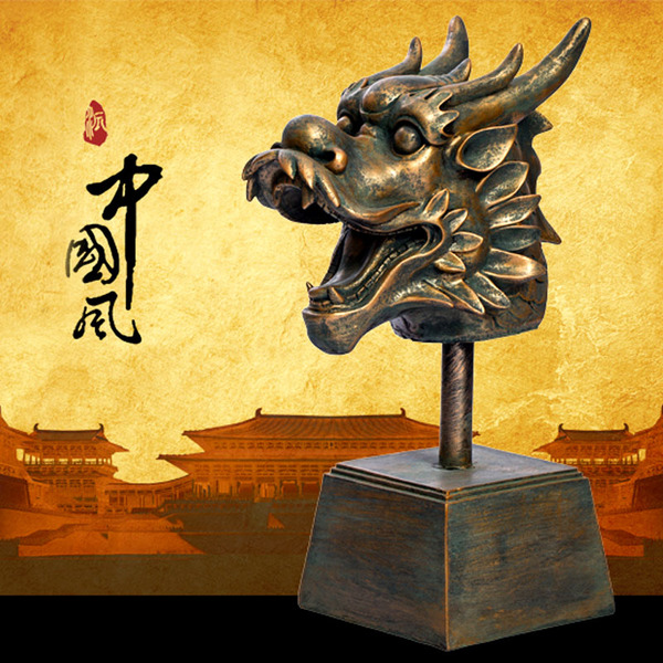 十二生肖龙兽首圆明园新古典中式摆件工艺品家居饰品头像雕塑