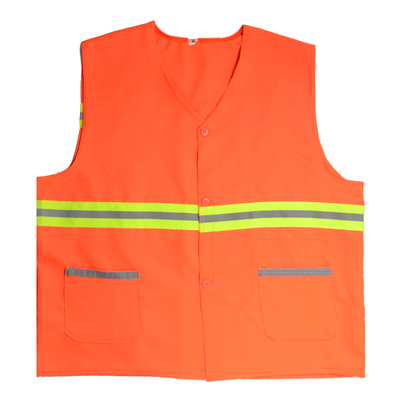 桔色清洁工园林环卫工作服 反光衣骑行服 反光马甲 反光背心