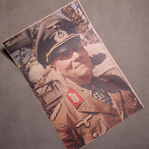 隆美尔海报rommel 沙漠之狐 德军装甲部队装饰画 二战名将海报