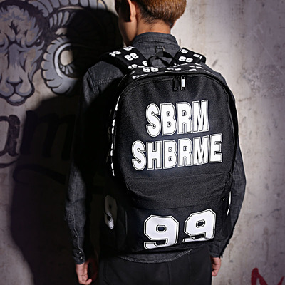 代购明星同款双肩包原宿男女通用包包gd权志龙情侣双肩背包旅游包