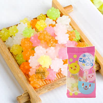 日本进口糖果 春日井开心花硬糖50g袋装 金平糖彩星形儿童零食品