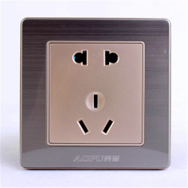 aopu奥普开关插座香槟色面板畅系列开关插座二三极五孔插座面板