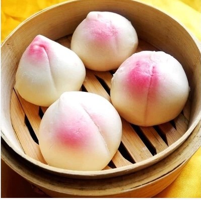 广式面点安井寿桃包早餐馒头包子速冻食品贺寿酒席点心12个装360g