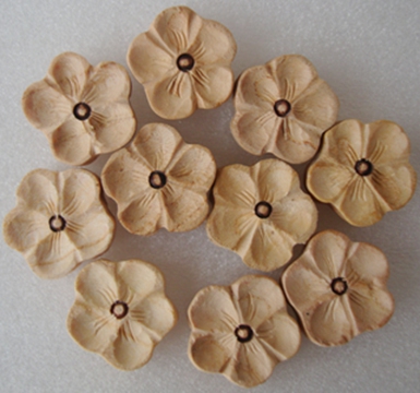手工雕刻桃木雕刻辟邪小花 桃花 梅花 diy手工编织手链项链 配件