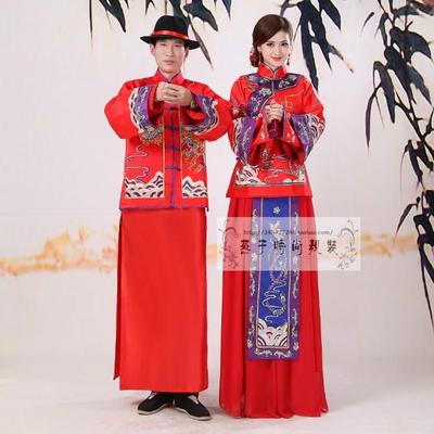 明星结婚礼服\/情侣嫁衣秀和礼服\/古装中式结婚