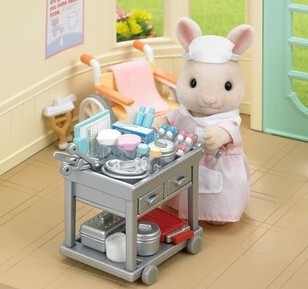 日版美版sylvanian森林家族 护士兔子医疗套装 森贝尔家族