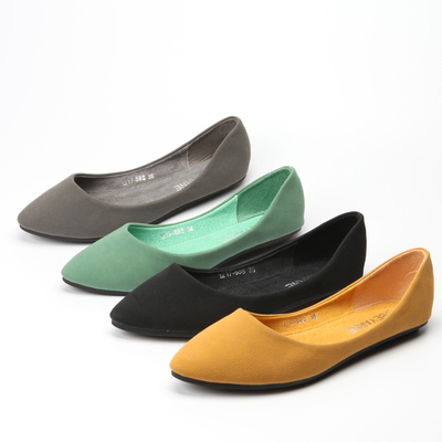 fashion new flats low heel comfortable shallow mouth pointy
