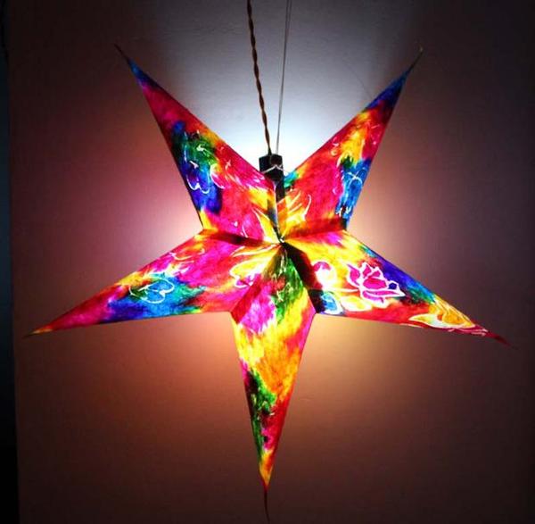 云南民族风东巴纸灯罩泰国 五角星手工纸灯酒吧灯笼创意灯饰批发