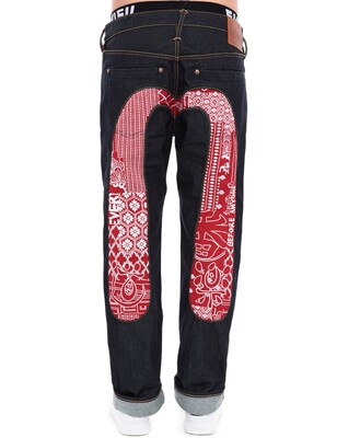 橙子代购 evisu正品 男士道乐红色大m2000牛仔裤1eahtm6je14900