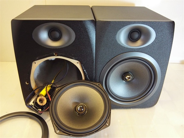 带分频器吸音棉的i发烧5寸书架箱2寸蚕丝膜高音 木质无源音箱hifi