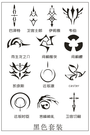 fate stay night纹身贴fate zero令咒缔结契约cos卫宫切嗣动漫套