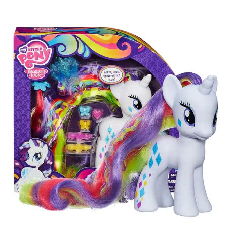 孩之宝hasbro 小马宝莉 彩虹系列豪华小马珍奇 公仔玩具 清仓特价-淘