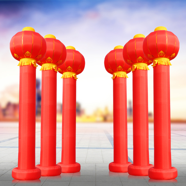 开业灯笼柱 拱门灯柱气模 婚庆拱门 庆典门柱门亭 彩虹门充气拱门