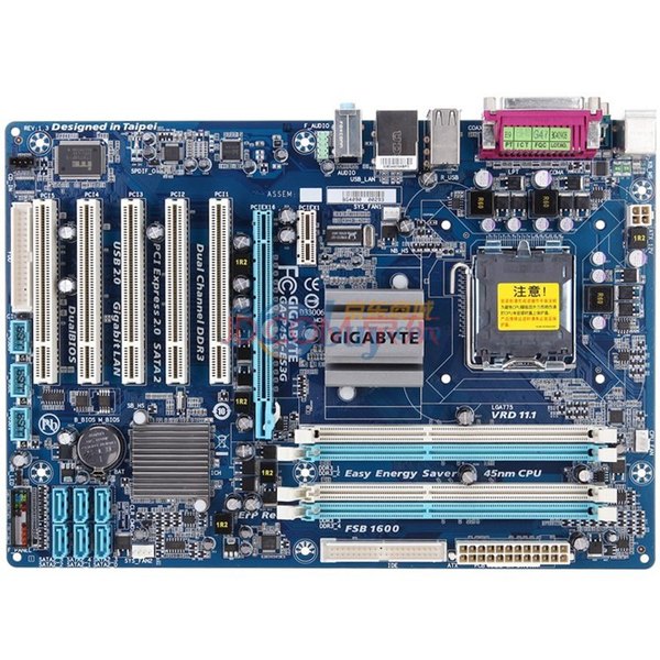 原装正品 豪华大板技嘉p45t-es3g支持ddr3 5个pci 监控首选