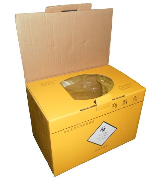 锐器盒,一次性利器盒,5l纸质利器盒,医疗锐器盒