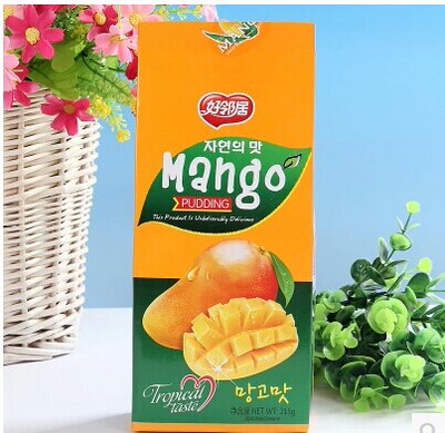 好邻居 芒果果冻椰果布丁果汁果冻儿童零食品特产215g礼盒装包邮
