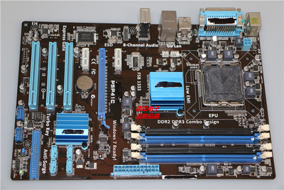 充新华硕 p5p41c 775针 独显主板 p41 ddr2 ddr3内存 秒g41 p45