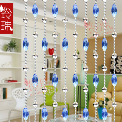 水晶珠帘门帘挂帘 卧室客厅软隔断垂帘 卫生间过道防缠绕加密帘子