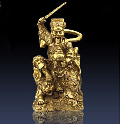 慈缘阁开光纯铜 武财神赵公明 铜像 摆件 居家店铺招财必备摆设