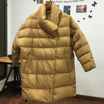 amazing maze2015冬季新欧美大牌显瘦高领气质休息中长款羽绒服女