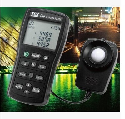 台湾泰仕tes-136色温计/色度计/色温仪/色度仪tes136 正品进口