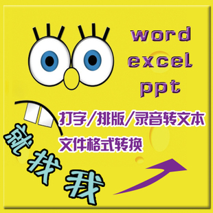 代打字服务\/excle表格\/录音\/视频整理\/声音转文