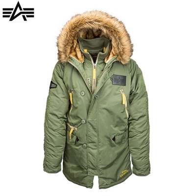 正品阿尔法alpha n-3b inclement parka战术棉服 大毛领大衣 风衣
