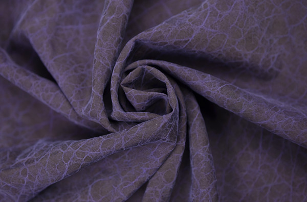 顺德 正品纯色龟纹香云纱面料拷莨绸服装旗袍长裙桑蚕丝布料紫色-淘宝