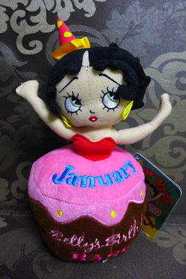 外贸尾单betty boop贝蒂生日毛绒玩具公仔(一月)january