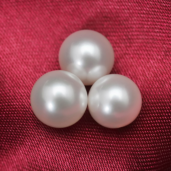 天然淡水珍珠裸珠正品单颗正圆极亮光洁自制散珠diy三色3-10mm5a