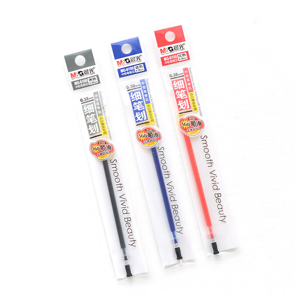 晨光文具笔芯中性笔芯水笔芯 0.38mm黑学习用品办公用品 mg6100
