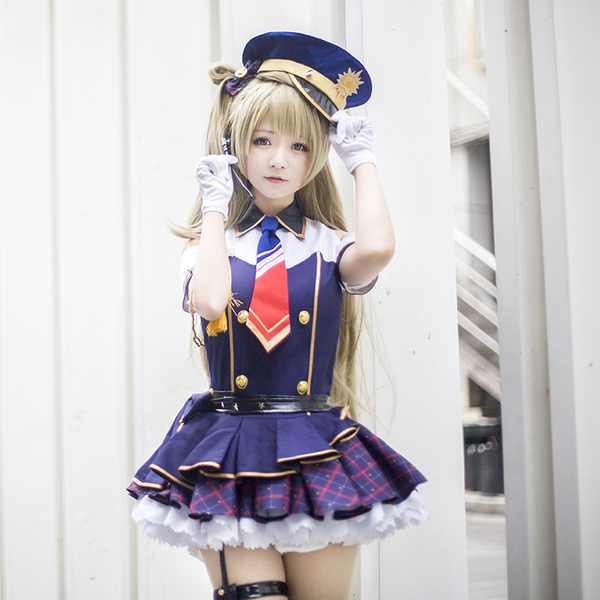 北极cosplay服装出租 lovelive!女警觉醒 南小鸟cos服 假发 现货