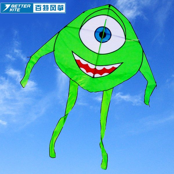 百特品牌新款风筝 电眼帅哥 大眼仔 会飞的独眼怪兽 好可爱