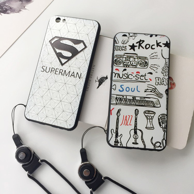 超人vivoy67手机壳vivo y67软套保护套vivo y67l全包防摔男女挂绳