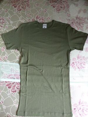 法军公发正品军版F2军绿色T恤,夏季休闲T恤,户