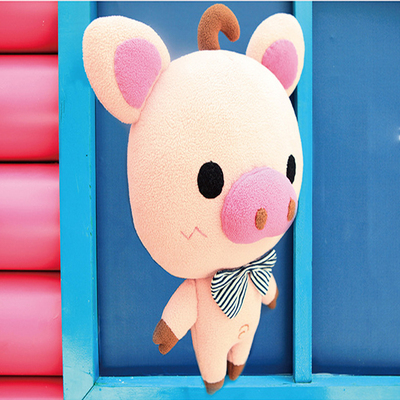 玩偶手工布艺diy材料包包邮可爱小猪班纳毛绒公仔车饰挂件
