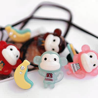 aznavour正品韩国进口发饰品 猴子香蕉双头皮筋发圈发绳 m31