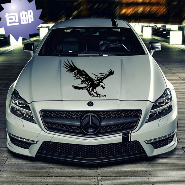 汽车贴纸车头机盖贴 引擎盖车身贴 机盖车贴反光拉花贴纸老鹰