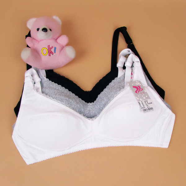 纯棉少女文胸内衣发育期成熟无钢圈女士胸衣搭扣高中学生定型胸罩