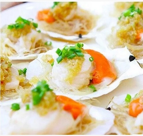 亚洲渔港 蒜蓉粉丝蒸扇贝 宝宝贝海产品冷冻大扇贝 5分钟出锅即食