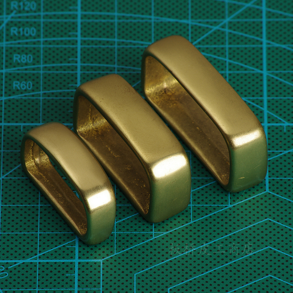 纯铜介子/铜皮带圈/黄铜皮带介子/戒子植鞣革/配件 4.0/3.5/3.