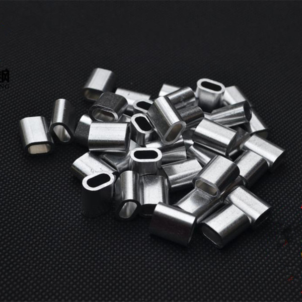 1mm钢丝绳夹头 单孔铝套 铝扣 钢丝绳铝夹 铝卡子 椭圆铝套 m1