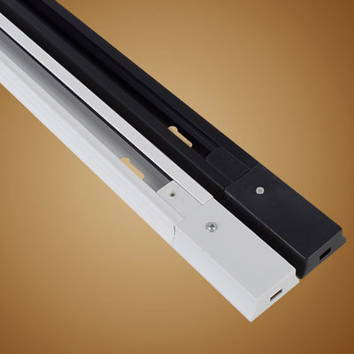 led轨道条 射灯导轨条 1 1.5 2米全套服装店滑道铝铜黑白色加厚