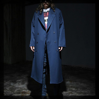 sa2015秋冬新款哥特风暗黑拉风个性气质长款风衣宽松休闲外套潮男