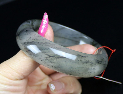 新品现货新疆天玉掌柜推荐精品天然国画石手镯62号ts01894包邮