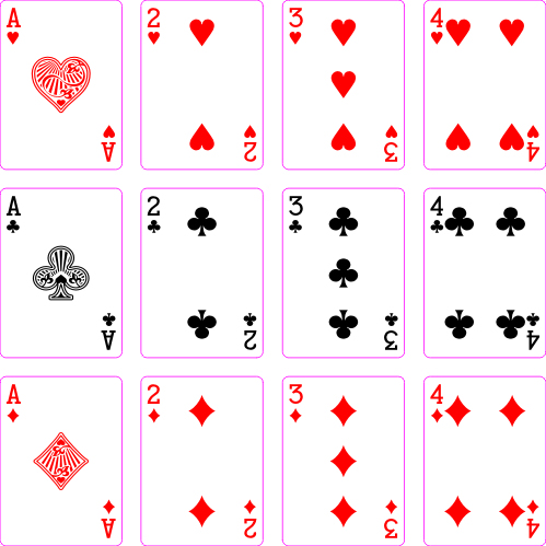 全套扑克牌 纸牌 ai cdr 矢量图设计素材
