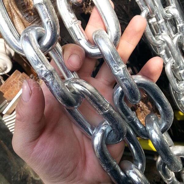 超大 特粗铁链条12mm 粗钢铁链 镀锌链条 狼狗链 铁链条锁 1米价